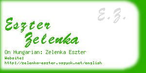 eszter zelenka business card